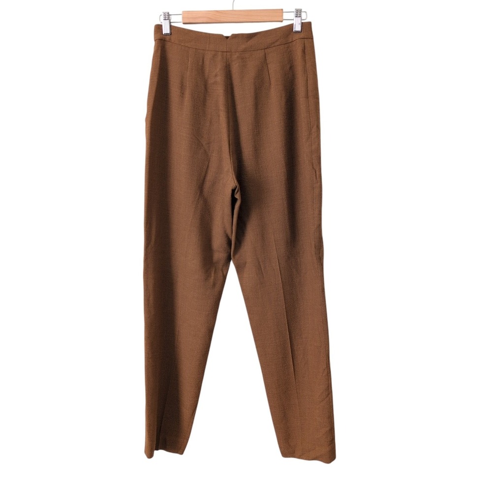 Vintage Burberry's 100% Wool Pants Womens 10 High Rise Pleated Trouser 29x30 Lux - Picture 2 of 10